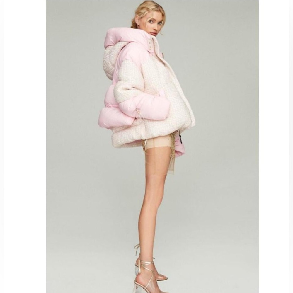 NWT Nicole Benisti Matignon Tweed Coat in Powder Pink Size XXS - Picture 3 of 15
